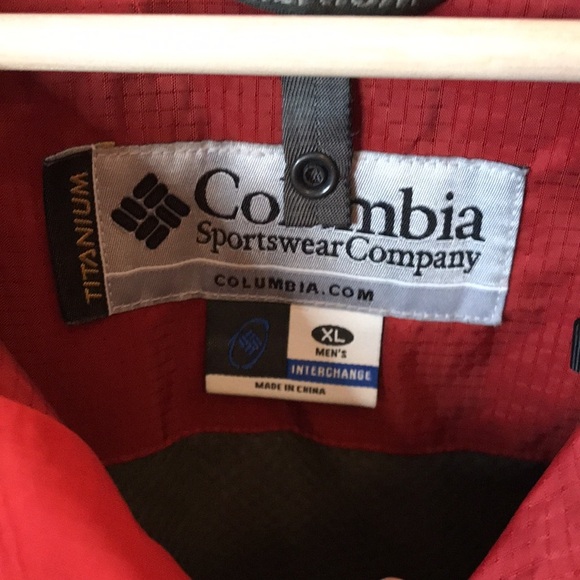 Columbia Titanium Men's Interchange Jacket Size Extra Large Red Orange - Picture 2 of 13